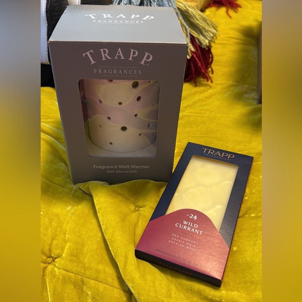 Melt Warmer and Wild Currant Wax Melts Set - White